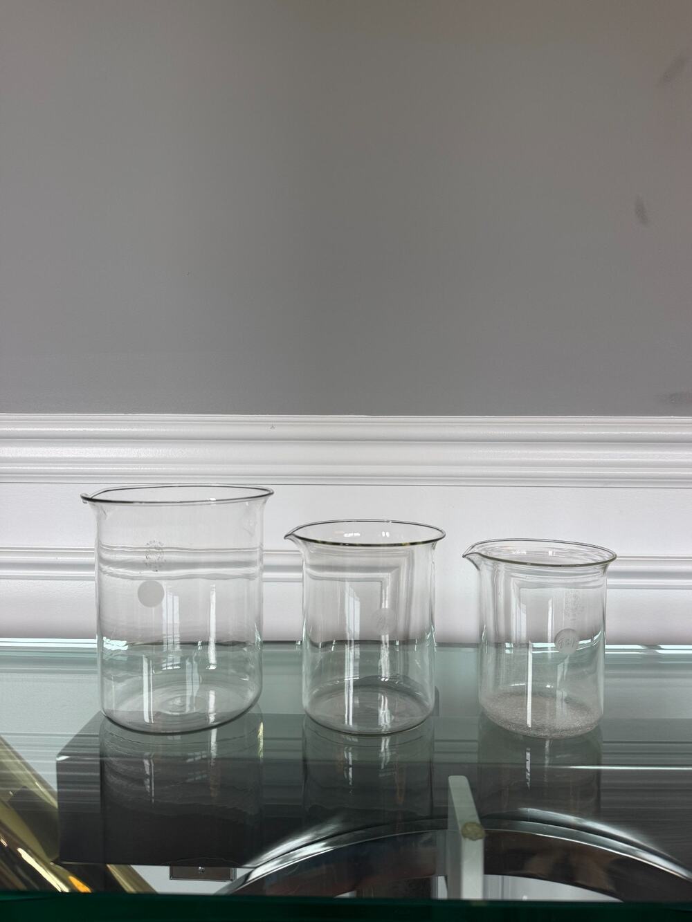 Vintage PYREX Griffin Low Form Laboratory Glass Beakers Set of 3 USA 500mL